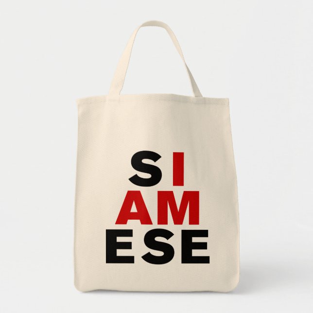BOLSA TOTE EU SOU SIAMESE (Frente)