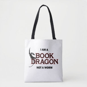 Bolsa Tote Eu sou um dragão do livro, não um sem-fim