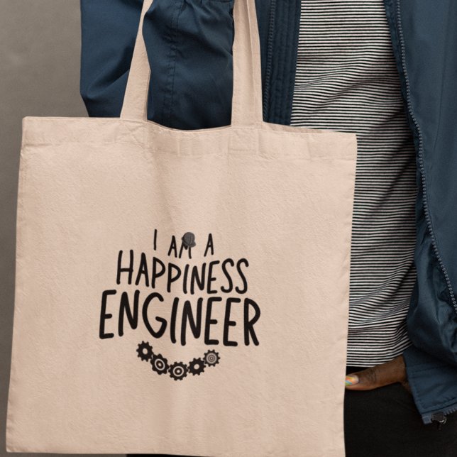Bolsa Tote Eu sou um Engenheiro de Felicidade Simples Inspira (Grab yours today and let the world know you're on a mission to engineer happiness!)