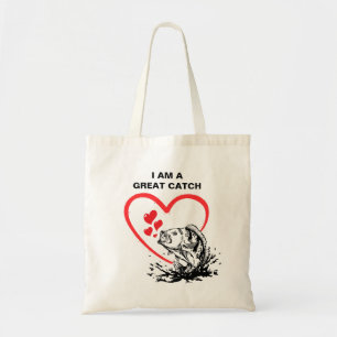 Bolsa Tote Eu sou um EXCELENTE que gosta de pescar