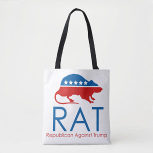 Bolsa Tote Eu sou um R.A.T. Republicano Contra Trump