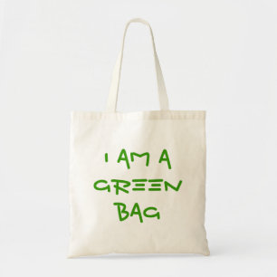 Bolsa Tote eu sou um saco de compras reusável do enviro do