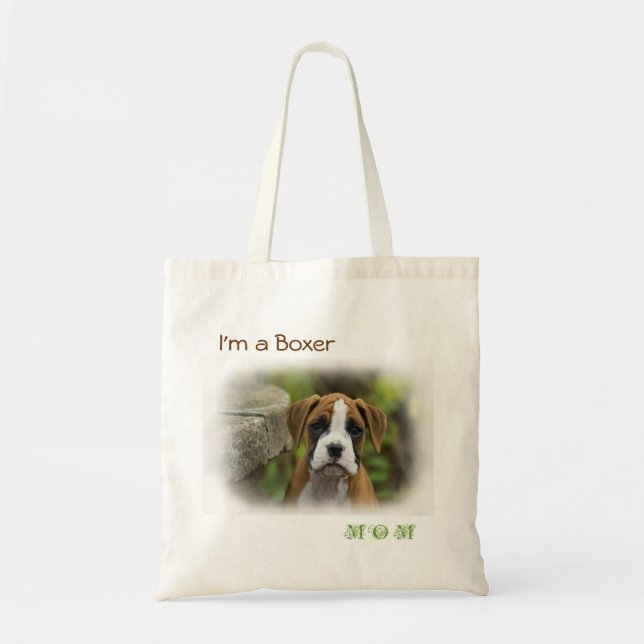 Bolsa Tote Eu sou uma sacola branca Totebag do cão de filhote (Frente)