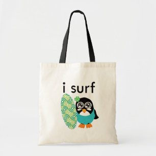 Bolsa Tote Eu surfo o pinguim