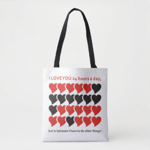 BOLSA TOTE EU TE AMO 24 HORAS...