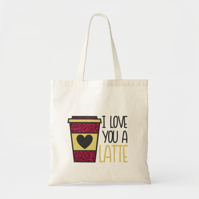 Bolsa Tote Eu te amo Alatte Tote Bag (Frente)