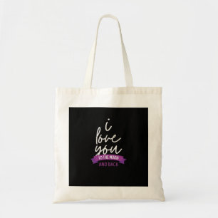 Bolsa Tote Eu Te Amo Até a Lua e de Volta Estética Romântica