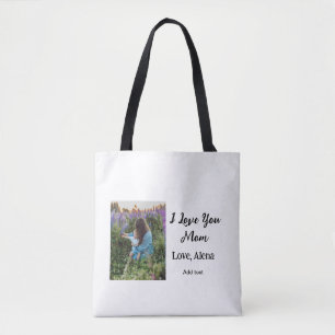 Bolsa Tote Eu te amo mãe dia de as mães elegante adicionar te