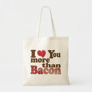 Bolsa Tote Eu Te Amo Mais Que Bacon