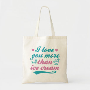 Bolsa Tote Eu Te Amo Mais Que Sorvete