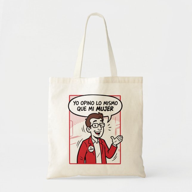 Bolsa Tote Eu tenho a mesma opinião (Frente)