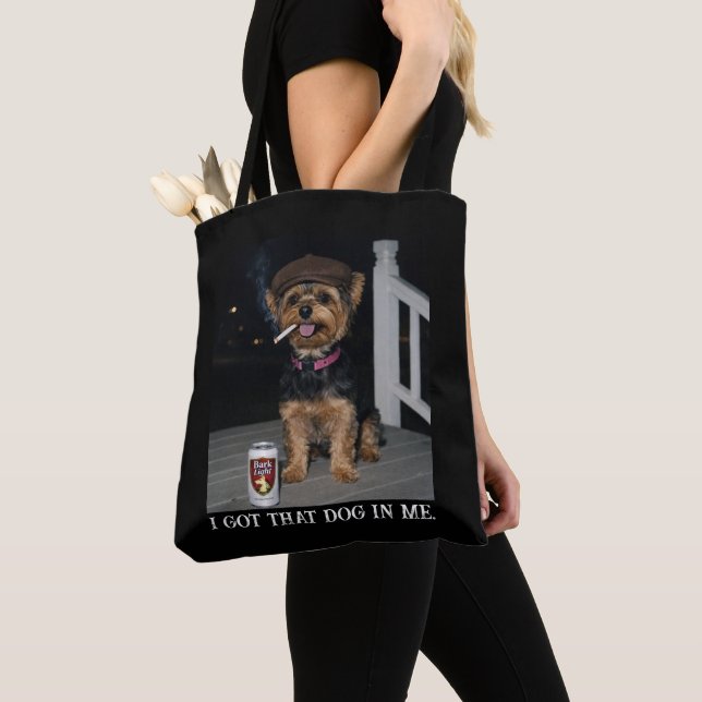 Bolsa Tote Eu Tenho Esse Cachorro Em Mim, Personalidade Engra (Close Up)