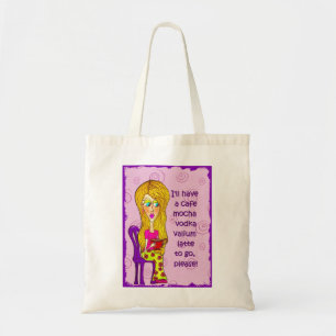 Bolsa Tote Eu terei um latte do valium da vodca do mocha do