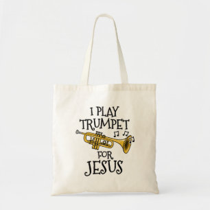 Bolsa Tote Eu Toco Trompete Por Jesus, Trumpeter Cristão