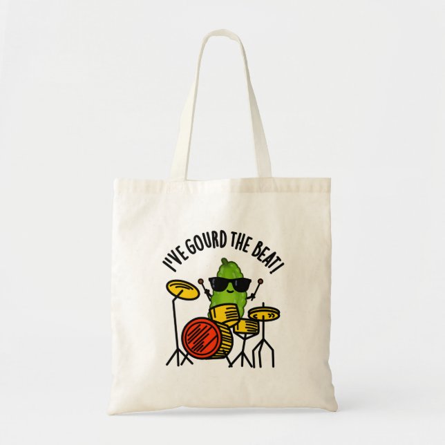 Bolsa Tote Eu torci o Beat Engraçado Drummer. (Frente)