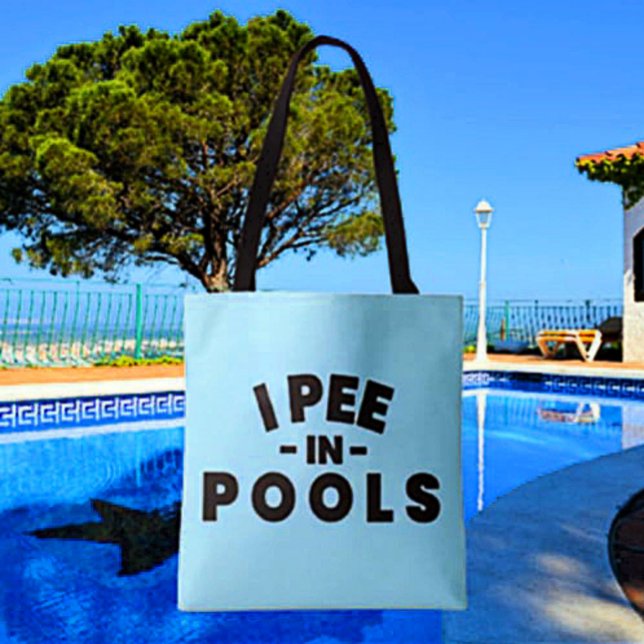 Bolsa Tote Eu Urino Em Piscinas Saco de Lona Divertido (Criador carregado)