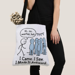 Bolsa Tote Eu Vi Que Fiz Uma Camiseta Engraçada - Engraçada