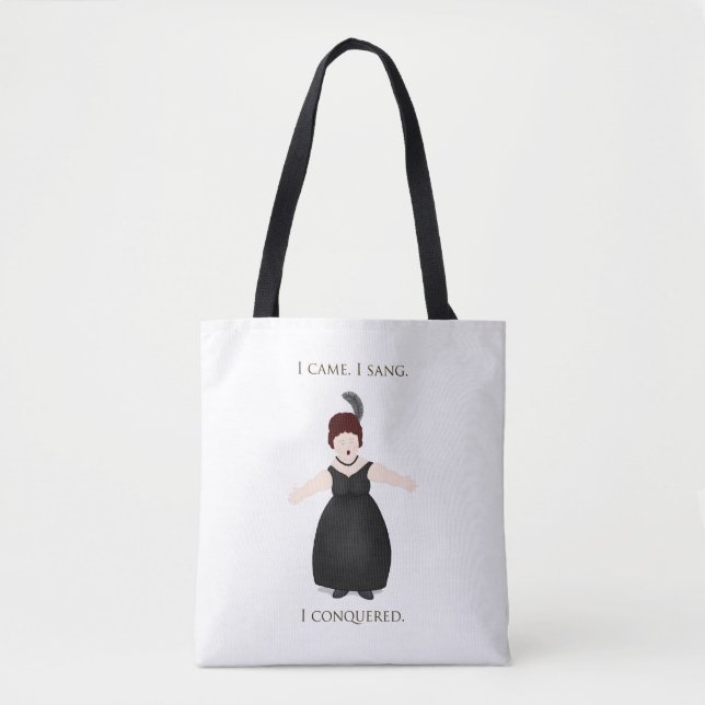 Bolsa Tote "Eu Vim, Cantava, Conquistava" (Frente)