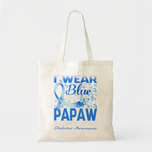 Bolsa Tote Eu Visto Azul Para Minha Consciência Da Diabetes