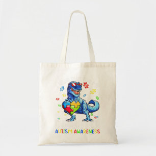 Bolsa Tote Eu Visto Azul Por Consciência Autista, Consciênc
