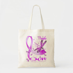 Bolsa Tote Eu Visto Roxo Em Memória Do Meu Filho Dragonfly