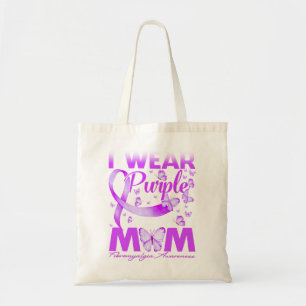 Bolsa Tote Eu Visto Roxo Para A Minha Consciência da Fibromi