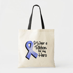 Bolsa Tote Eu visto uma fita da pervinca para meu herói