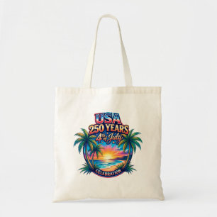 Bolsa Tote EUA 250 Anos Palma Beach Patriótico Nascer do Sol