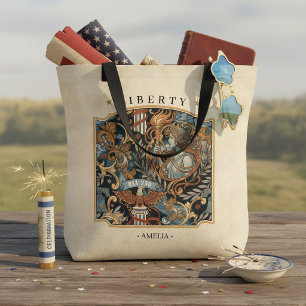Bolsa Tote EUA 250 Liberty Arte Padrão Nouveau Borda ID1302