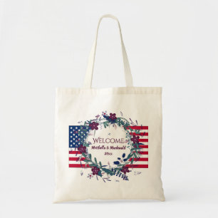Bolsa Tote EUA AMERICAN WEDDING WELCOME Destino Floral
