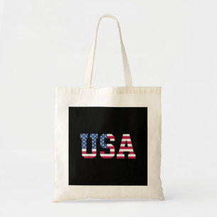 Bolsa Tote EUA Bandeira Americana Patriótica White Blue Stars