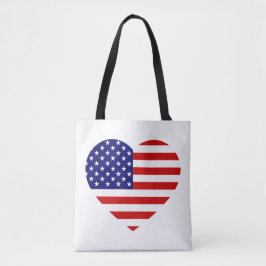 Bolsa Tote EUA Heartflag