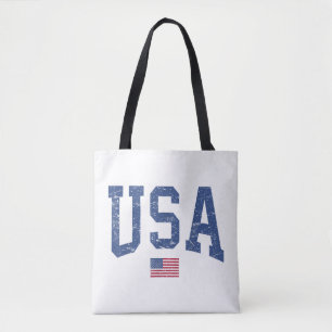 Bolsa Tote EUA Mulheres Homens Crianças Patriótico Bandeira A