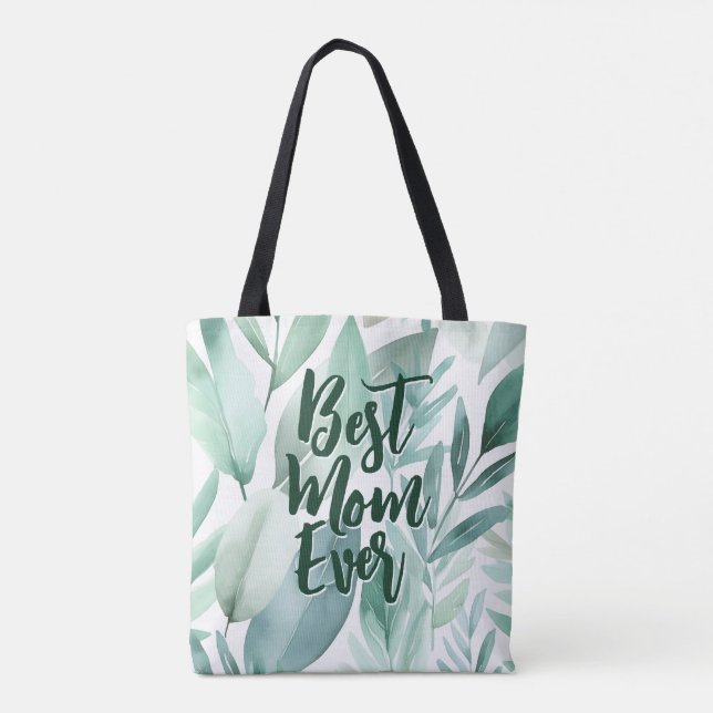 Bolsa Tote Eucalyptus deixa aquarela | DIA DE AS MÃES (Verso)