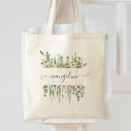 Bolsa Tote Eucalyptus Greenery Personalizado Bonito