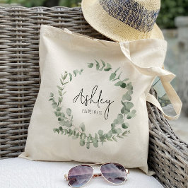 Bolsa Tote Eucalyptus Leaf Bridesmaids Tote Bag