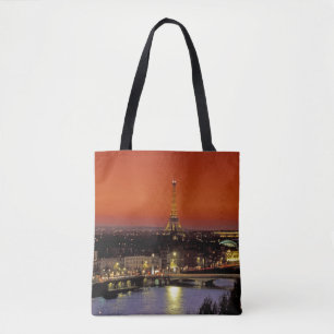 Bolsa Tote Europa, França, Paris. Vista do pôr do sol da Torr