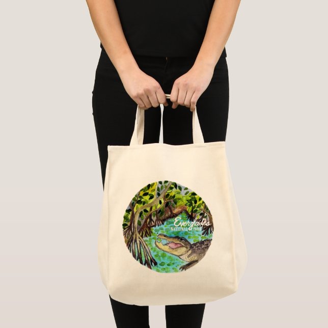 Bolsa Tote Everglades National Park Watercolor Painting (Frente (produto))