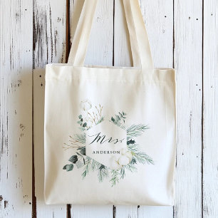 Bolsa Tote Evergreen & Cotton Flowers Sra. Personalizada