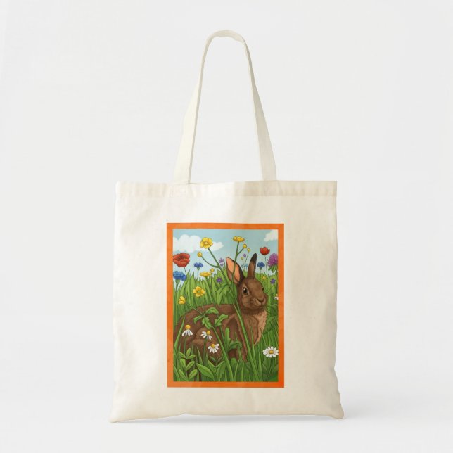 Bolsa Tote Every Bunny Loves Flowers (Frente)