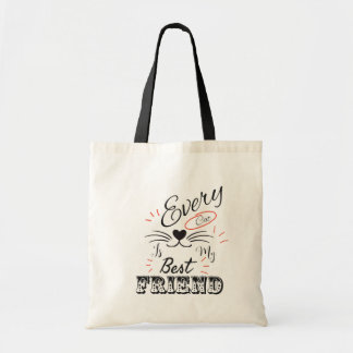 Bolsa Tote Every Cat Is My Best Friend – Cute Minimal Cat Lov