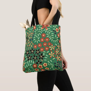 Bolsa Tote Evoke Serenity com nossa Floral Verde Japonesa