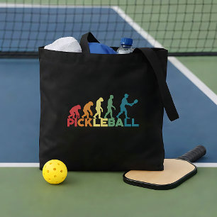 Bolsa Tote Evolução do Pickleball Nome ou Texto Engraçado Per