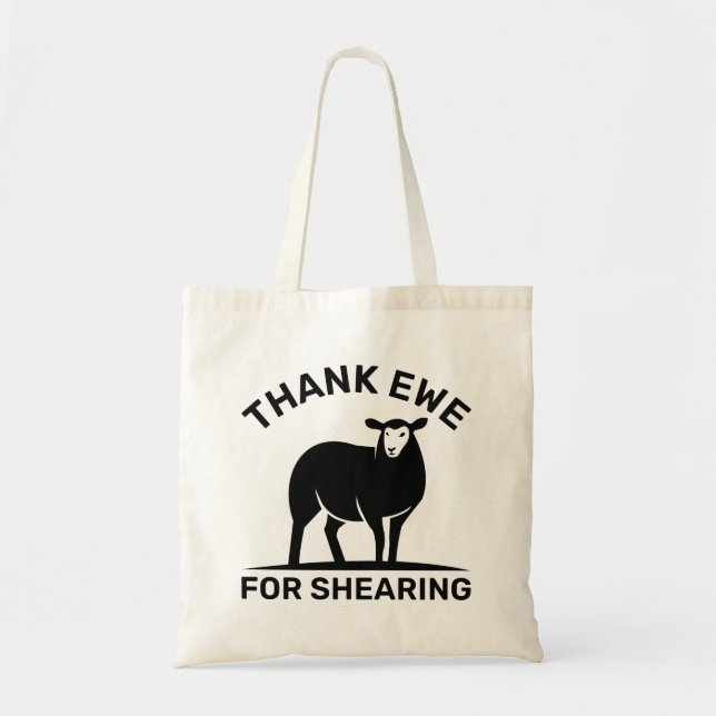 Bolsa Tote Ewe Do obrigado Para Atenção (Frente)