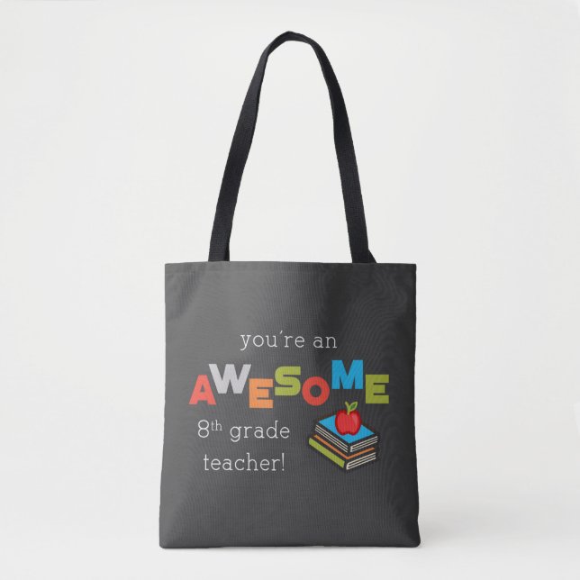 Bolsa Tote Excelente Apreciação de Professores do 8º ano (Frente)