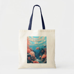 Bolsa Tote Excelente Barrier Reef Austrália Viagem Art Vintag