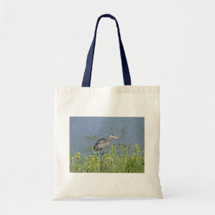 Bolsa Tote Excelente Blue Heron no rio.