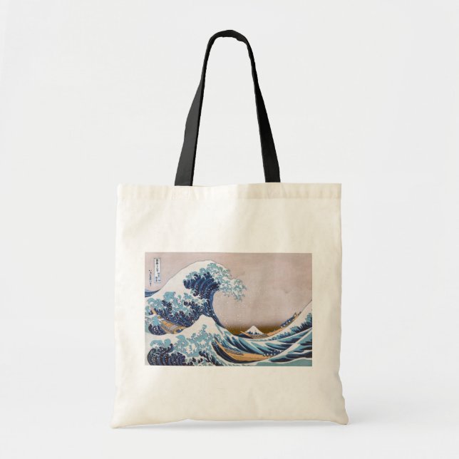 Bolsa Tote Excelente de Tsunami Wave fora de Kanagawa Japão p (Frente)
