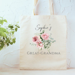 Bolsa Tote Excelente Personalizado Avó Floral Tot Bag