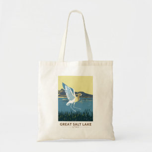 Bolsa Tote Excelente Salt Lake American Avocet Viagem Art Vin